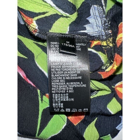 URBAN OUTFITTERS Black Sleeveless Floral Tulip Print Ruffles Mini Dress Sz Med - Picture 7 of 8